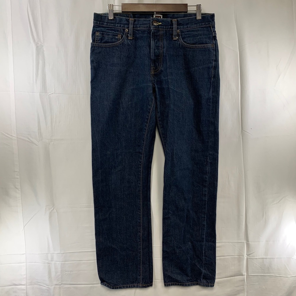Tellason Slim Straight Jeans Mens 34 Blue John Graham Mellor White Oak‎ Selvedge